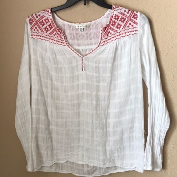 ❤️Max  Studio  Embroidery Top SzM - Picture 1 of 4